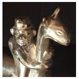 MB - Set of 2 Vintage Alva Studios Metal Figurines including Vintage Alva Studios Metal Inco Man on Llama Figurine