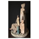 O - Artisan Abstract Clay Sculpture