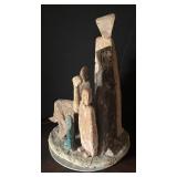 O - Artisan Abstract Clay Sculpture