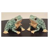 LR - Pair of Limited Edition Italian Frog Figurines
