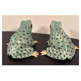LR - Pair of Limited Edition Italian Frog Figurines