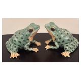 LR - Pair of Limited Edition Italian Frog Figurines