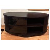 LR - Modern Style Black Swivel Entertainment Cabinet