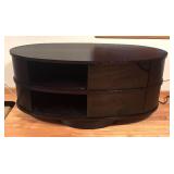 LR - Modern Style Black Swivel Entertainment Cabinet