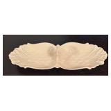 LR - Lenox Ivory Porcelain Double Serving Condiment Bowl / Dish