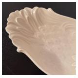 LR - Lenox Ivory Porcelain Double Serving Condiment Bowl / Dish