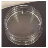 LR - Glass Ribbed Bowl and Lidded Trinket Dish with Decorative Marbles