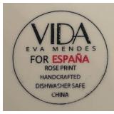 LR - Vida Eva Mendes Rose Print Bowl with 2 Decorative Glass Bottles