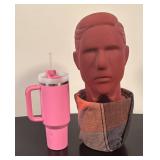 LR -  Unique Head with Multicolor Fabric Wrapped Pot Base