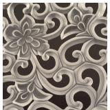 LR - Crystal Serving Platter with Floral Scroll Design