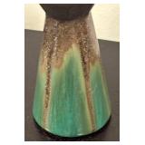 LR - Set of 2 Decorative Pottery Vases Colorful Glaze