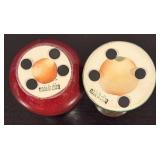 LR - Set of 2 Decorative Pottery Vases Colorful Glaze