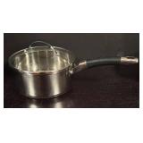LR - Set of 3 Cuisinart Stainless Steel Saucepans with Lids