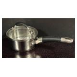 LR - Set of 3 Cuisinart Stainless Steel Saucepans with Lids