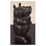 LR - Bushcraft Trading 5-Inch Wooden Hippo Figurine from South Africa