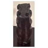 LR - Bushcraft Trading 5-Inch Wooden Hippo Figurine from South Africa