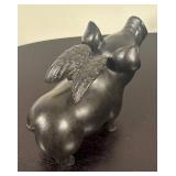 LR - Pig Paper Towel Holder and Flying Pig Figurine Set