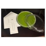 LR - Set of 3 Decorative Serving Platters by Crate & Barrel and More