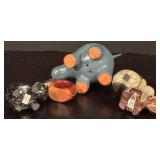 LR - Collection of Hippo Figurines with Various Designs with Print