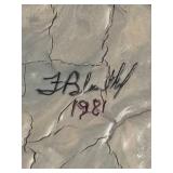 LR - Fred Blumenthal Abstract Painting Signed Unframed