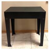 LR - Black Faux Crocodile Accent Table