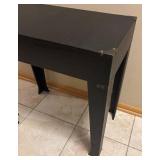 LR - Black Faux Crocodile Accent Table