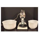 LR - Vintage Sunbeam Mixmaster Stand Mixer with 2 Mixing Bowls