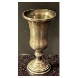 K - Vintage Commodore Hotel Silver Soldered Creamer and Miniature Goblet