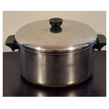 LR - Collection of 4 Pots and Pans by Green Pan, Revere Ware and Sensarte