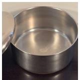 LR - Collection of 4 Pots and Pans by Green Pan, Revere Ware and Sensarte