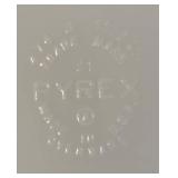 LR - Set of 2 Vintage Pyrex Cinderella Mixing Bowls Americana Brown and White