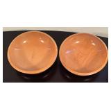 LR - Set of 8 Vintage Woodpecker Wood Ware Hand Made Wooden Bowls