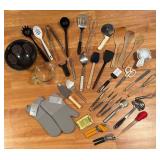 LR - Large Kitchen Utensil and Gadget Collection Including Colander, Measuring Cups, Oven Mitts and More!