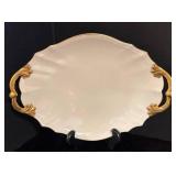 LR - Vintage Lenox Porcelain Serving Platters and Salt and Pepper Shakers with Gold Accents