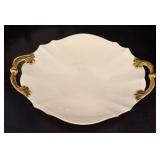 LR - Vintage Lenox Porcelain Serving Platters and Salt and Pepper Shakers with Gold Accents