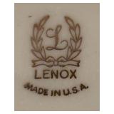 LR - Vintage Lenox Porcelain Serving Platters and Salt and Pepper Shakers with Gold Accents