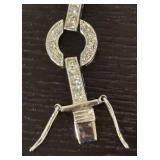 K - Dazzling Link Bracelet with Sparkling Accents