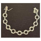 K - Dazzling Link Bracelet with Sparkling Accents