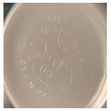 K - Vintage Corning Ware 2.5 Qt Casserole Dish and 2 Vintage Blue Pyrex Mixing Bowls