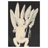 LR - Set of 3 Larry Labonté Unframed Fabric Art Prints In the Beginning, Earth Warrior, Metamorphosis