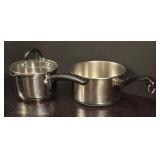K - Collection of Stainless Steel Pots and Pans by Martha Stewart, Farberware and More