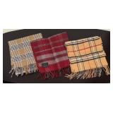 LR - Set of 3 Plaid Scarves including Christian Dior