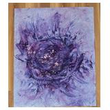 LL  - Original Abstract Purple Painting by Fred Blumenthal