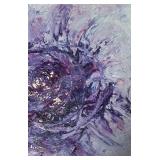 LL  - Original Abstract Purple Painting by Fred Blumenthal