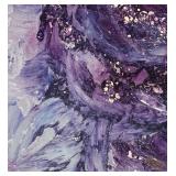 LL  - Original Abstract Purple Painting by Fred Blumenthal