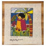 LL  - Set of 4 Unframed Kiki Art Fabric Prints