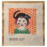 LL  - Set of 4 Unframed Kiki Art Fabric Prints