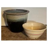 G - Planter Pot and Vintage Mixing Bowl