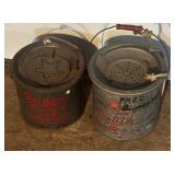 G - Set of 2 Vintage Minnow Buckets Stumpy & Frabill