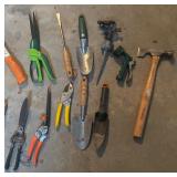 G - Collection of Assorted Gardening Tools with Hand Tools, Shears and Watering Attachments